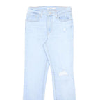 LEVI'S 724 Womens Jeans Blue Slim Skinny Denim Light W28 L30 Distressed