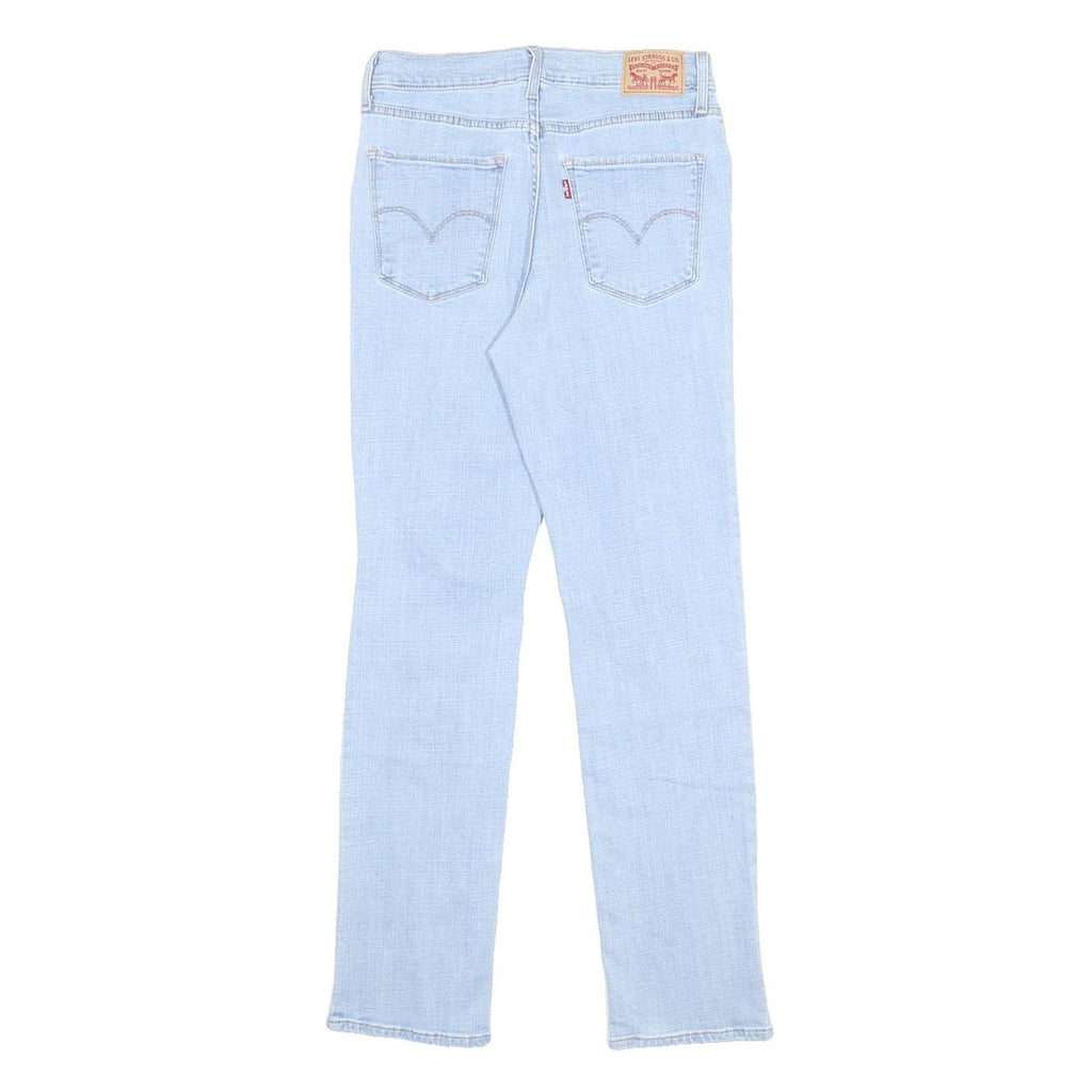 LEVI'S 724 Womens Jeans Blue Slim Skinny Denim Light W28 L30 Distressed