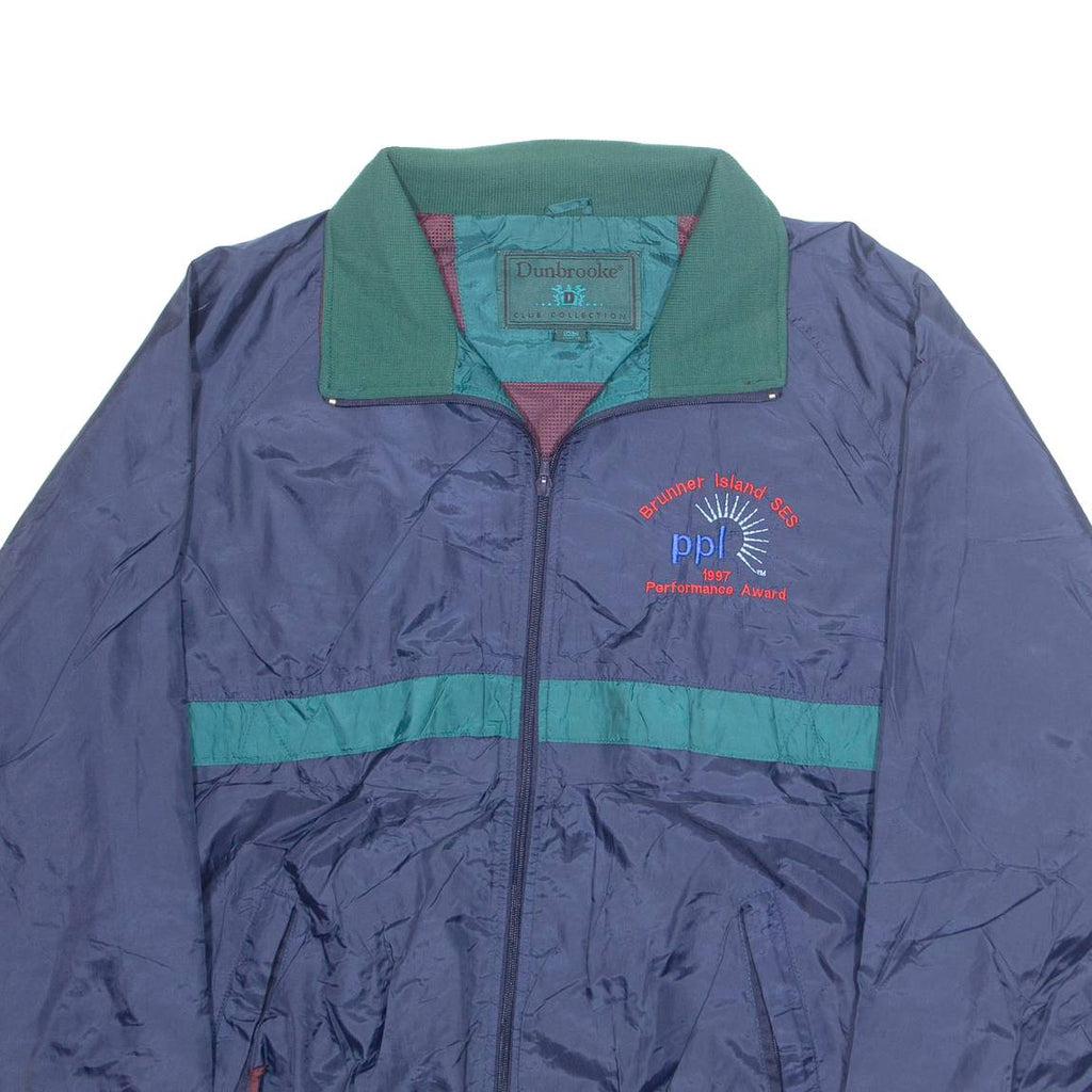 DUNBROOKE Mens Shell Jacket Blue Nylon XL