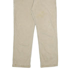 CARHARTT Mens Cotton Blend Beige Relaxed Straight Trousers W36 L30 Workwear Zip