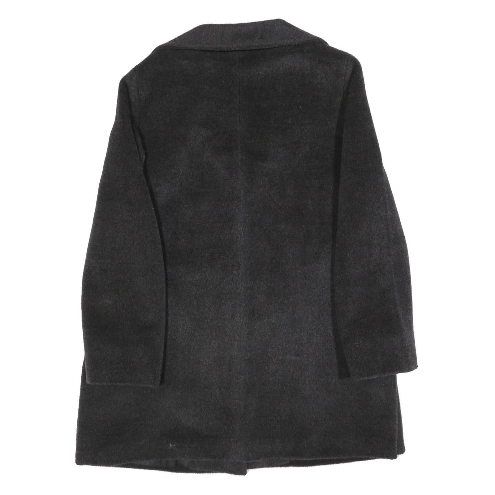 GIL BRET Womens Black Wool Blend Button Jacket M Classic Warm Outerwear