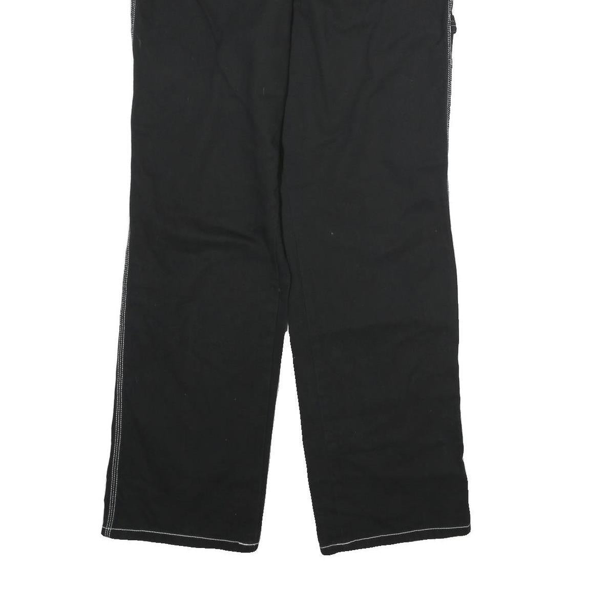 DICKIES Mens Black Cotton Regular Straight Trousers W32 L32 Workwear Utility