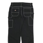DICKIES Mens Black Cotton Regular Straight Trousers W32 L32 Workwear Utility