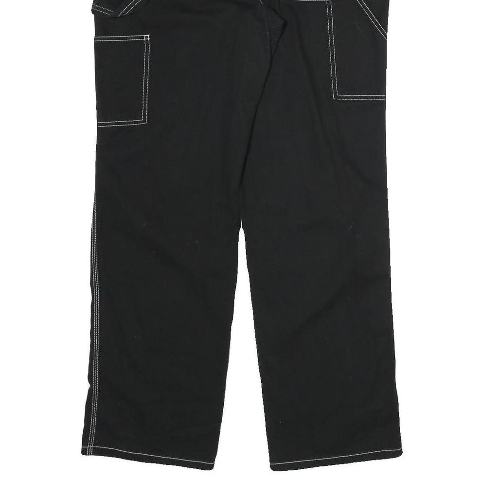 DICKIES Mens Black Cotton Regular Straight Trousers W32 L32 Workwear Utility