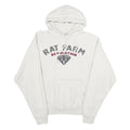 BLUE 84 Mens White Rat Farm Revolution Pullover Hoodie S Cotton Blend