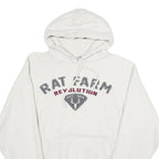 BLUE 84 Mens White Rat Farm Revolution Pullover Hoodie S Cotton Blend