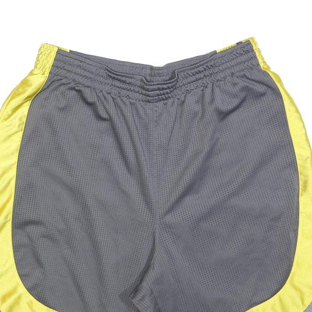 NIKE Mens Grey & Yellow Casual Shorts L W32 Sportswear Athletic