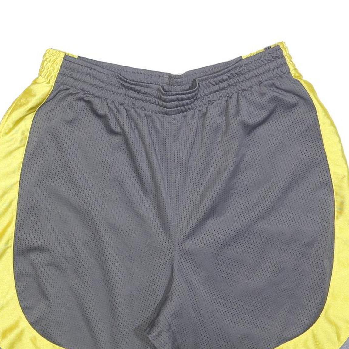 NIKE Mens Grey & Yellow Casual Shorts L W32 Sportswear Athletic