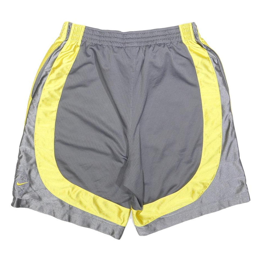 NIKE Mens Grey & Yellow Casual Shorts L W32 Sportswear Athletic