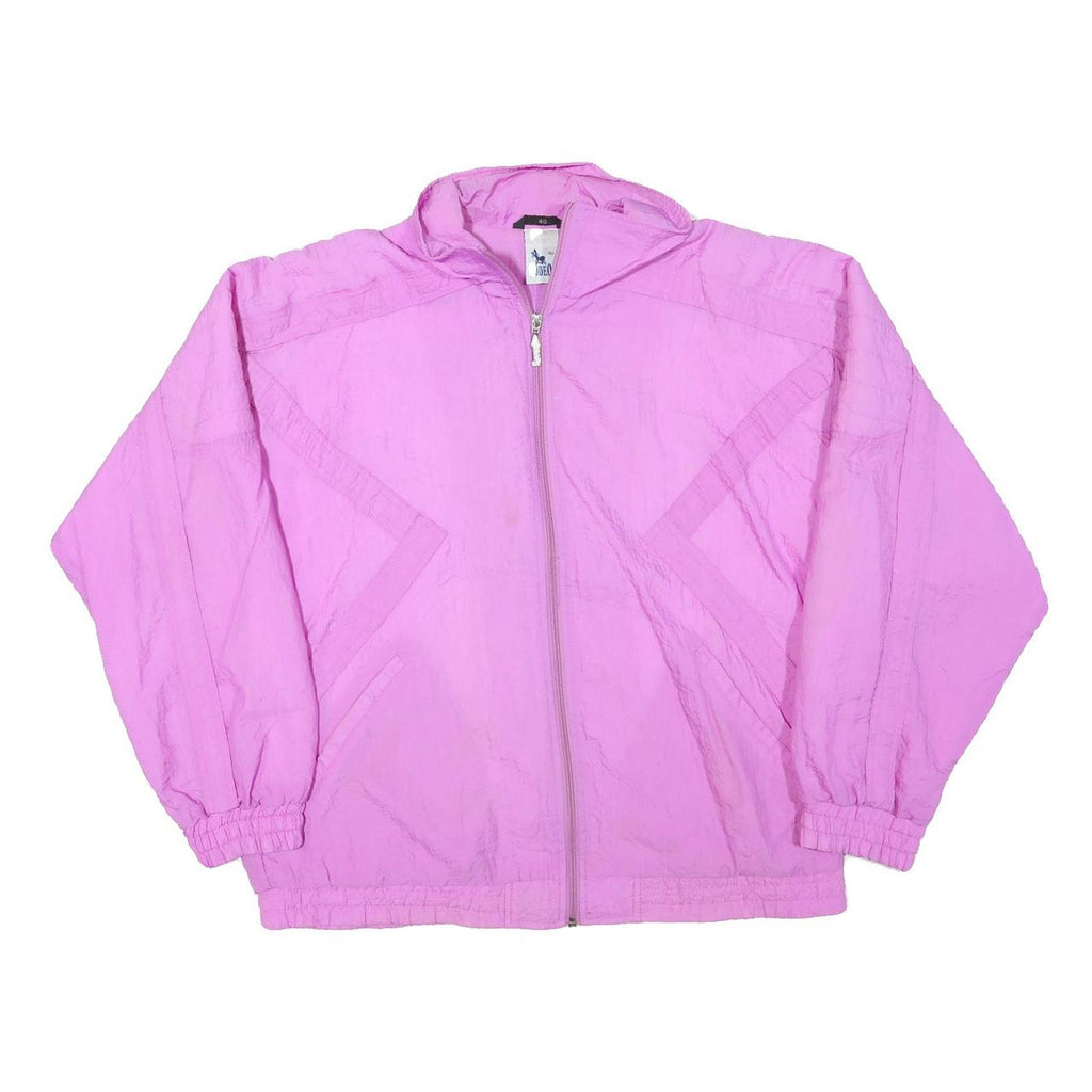 RODEO Womens Pink Jacket L Polyester Blend Plain Zip Casual Lightweight