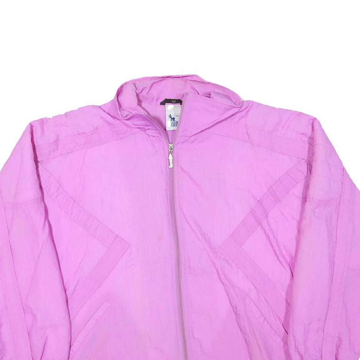 RODEO Womens Pink Jacket L Polyester Blend Plain Zip Casual Lightweight