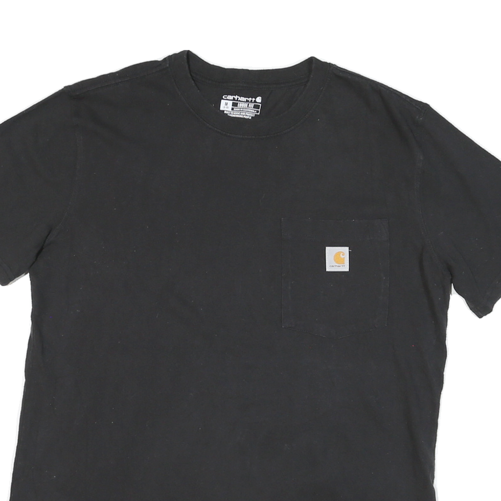 CARHARTT Womens Black Hat Creek Gold Mining Alaska Graphic T-Shirt M Short