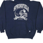 RUSSELL ATHLETIC Mens Navy Springfield Millers Cotton Blend Hoodie XL Sport