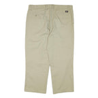 DICKIES Mens Cotton Blend Beige Regular Straight Trousers W38 L26 Workwear Zip