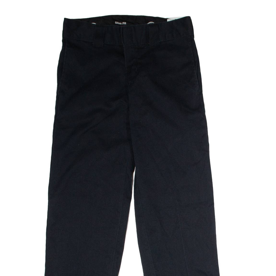 DICKIES Flex Workwear Womens Twill Trousers Black Slim Straight W28 L30