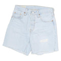LEVI'S Womens Denim Blue Casual Cut-Off Shorts S W28 Distressed