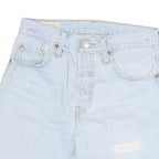 LEVI'S Womens Denim Blue Casual Cut-Off Shorts S W28 Distressed