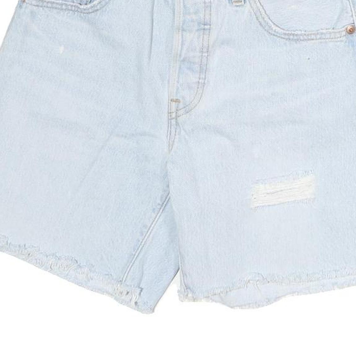 LEVI'S Womens Denim Blue Casual Cut-Off Shorts S W28 Distressed