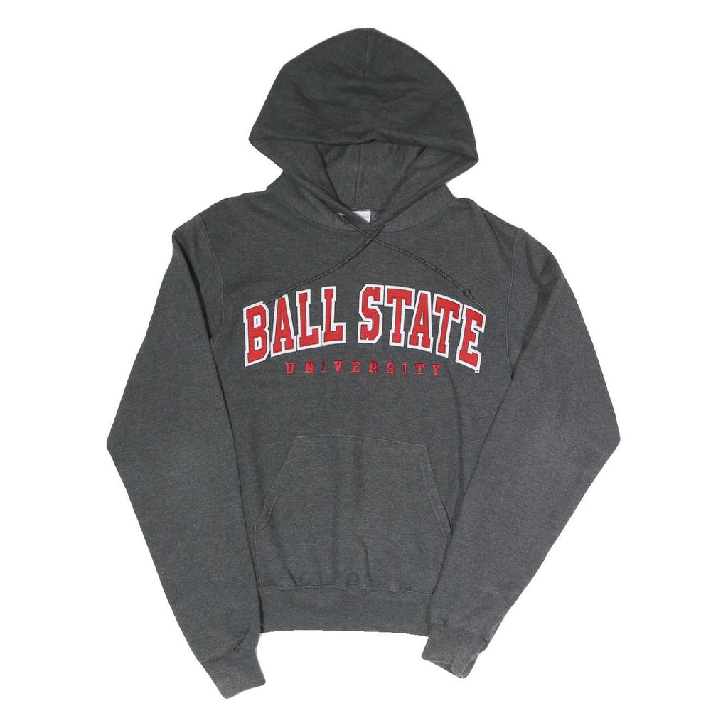 CHAMPION Mens Charcoal Grey Ball State University Hoodie XS Cotton Blend
