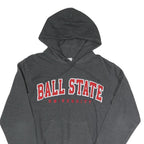 CHAMPION Mens Charcoal Grey Ball State University Hoodie XS Cotton Blend