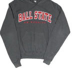 CHAMPION Mens Charcoal Grey Ball State University Hoodie XS Cotton Blend