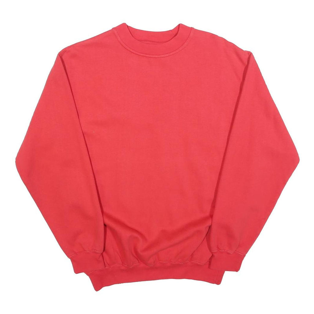 OREGON Mens Red Crew Neck Sweatshirt S Cotton Blend Pullover Casual Classic