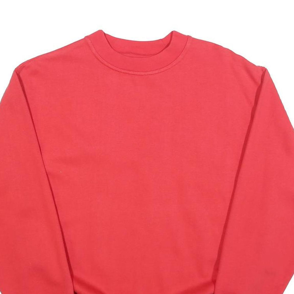 OREGON Mens Red Crew Neck Sweatshirt S Cotton Blend Pullover Casual Classic