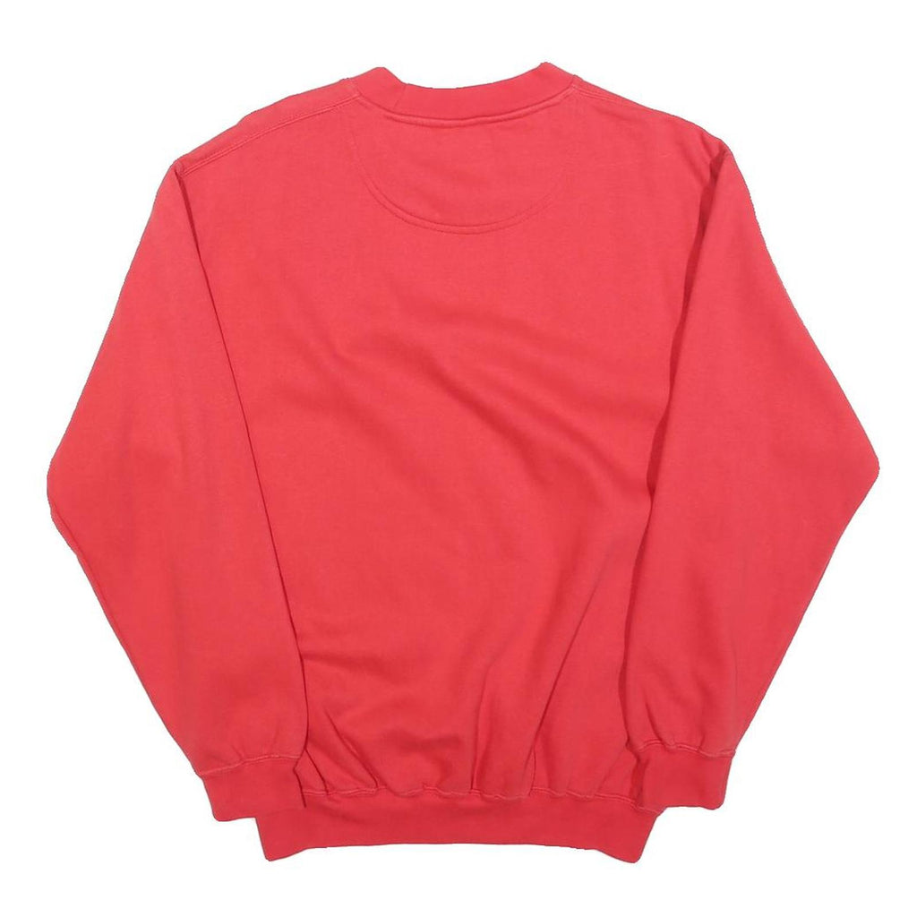 OREGON Mens Red Crew Neck Sweatshirt S Cotton Blend Pullover Casual Classic