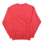 OREGON Mens Red Crew Neck Sweatshirt S Cotton Blend Pullover Casual Classic