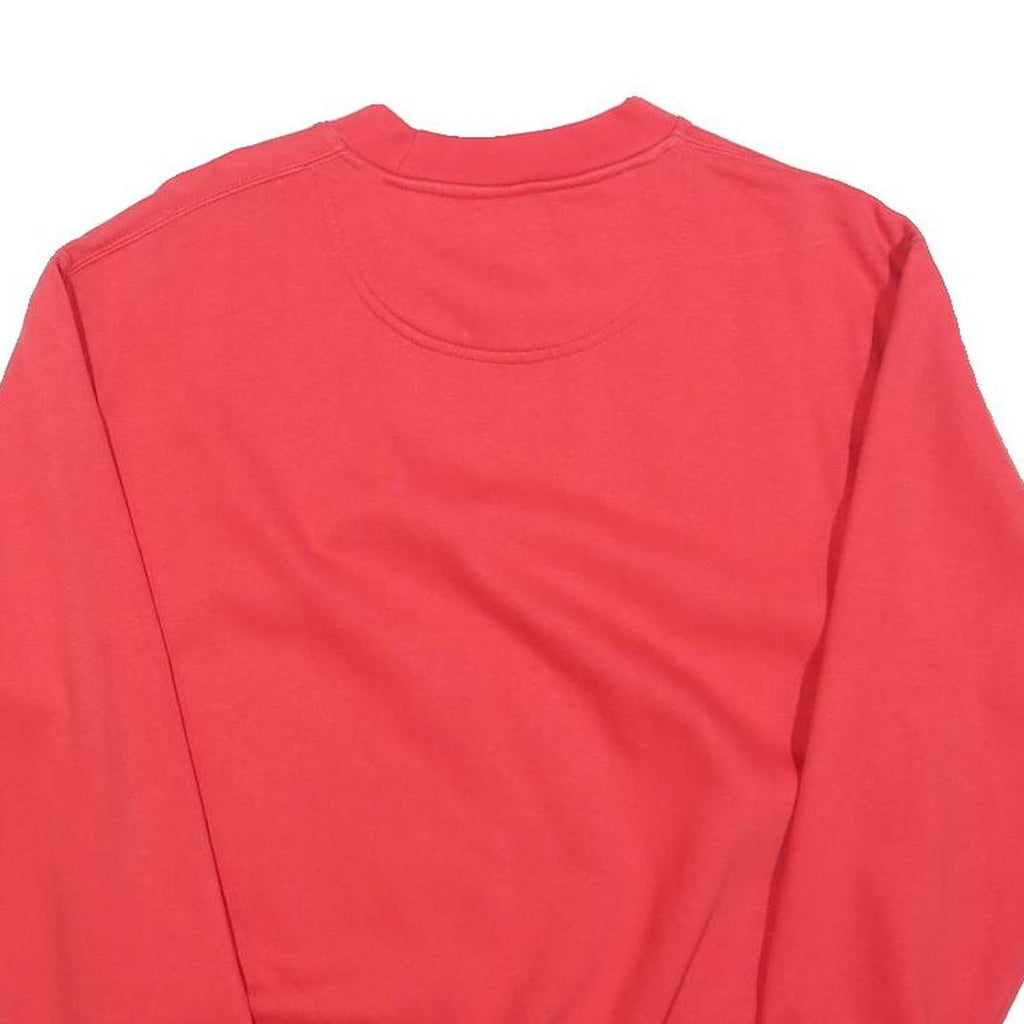 OREGON Mens Red Crew Neck Sweatshirt S Cotton Blend Pullover Casual Classic