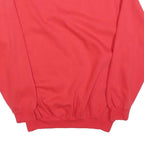 OREGON Mens Red Crew Neck Sweatshirt S Cotton Blend Pullover Casual Classic