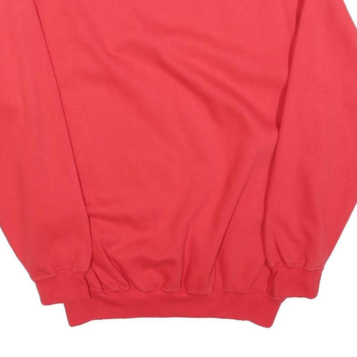 OREGON Mens Red Crew Neck Sweatshirt S Cotton Blend Pullover Casual Classic