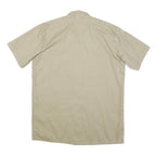 DICKIES Mens Beige Cotton Blend Short Sleeve Work Shirt L Durable Utility