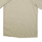 DICKIES Mens Beige Cotton Blend Short Sleeve Work Shirt L Durable Utility