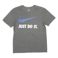 NIKE Mens Grey Blue Just Do It Graphic T-Shirt M Short Sleeve Crew Neck Casual