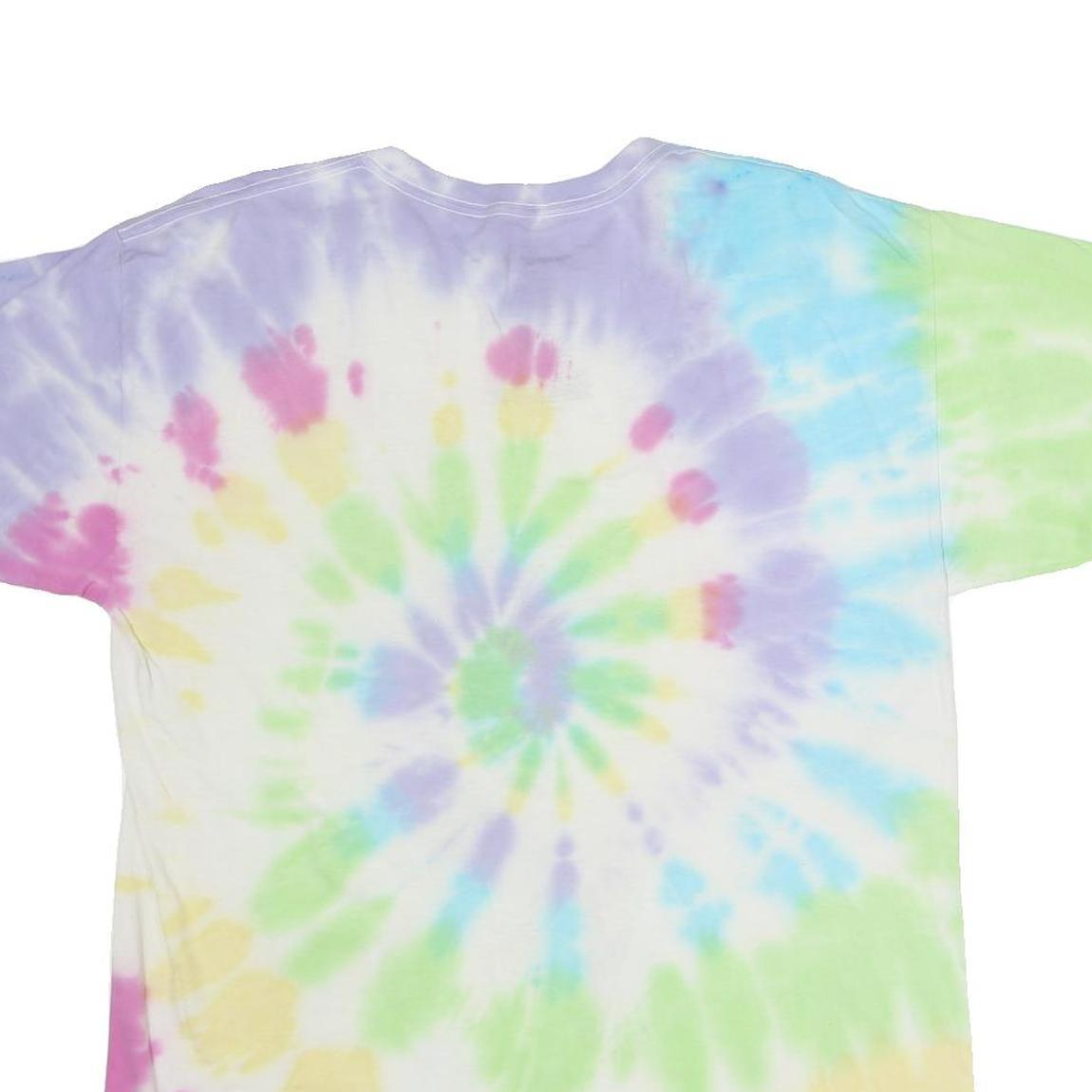 AUTHENTIC HENDRIX Mens Multicolour Tie Dye Graphic T-Shirt XL Short Sleeve Crew