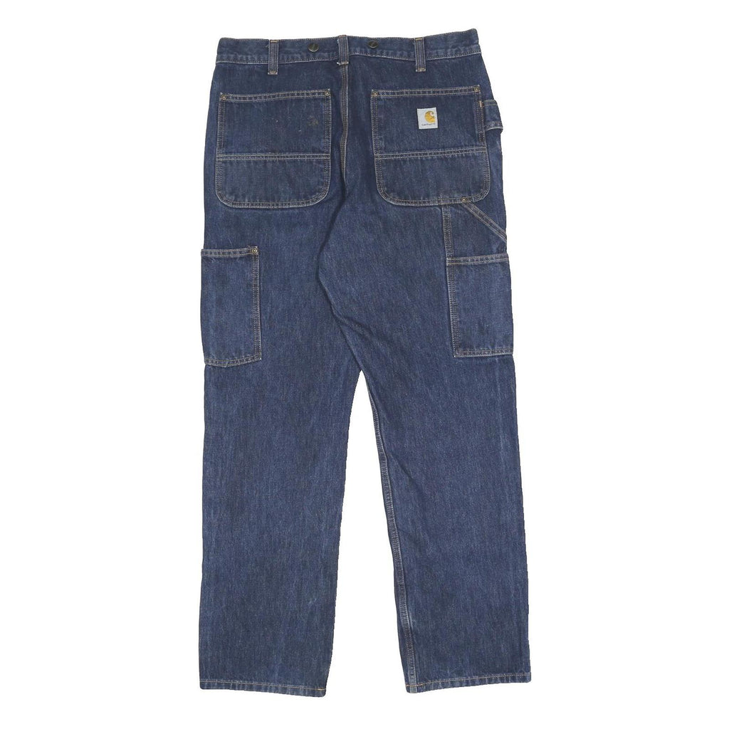 CARHARTT Mens Jeans Blue Relaxed Straight Denim Medium W32 L30 Workwear Durable