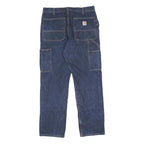 CARHARTT Mens Jeans Blue Relaxed Straight Denim Medium W32 L30 Workwear Durable