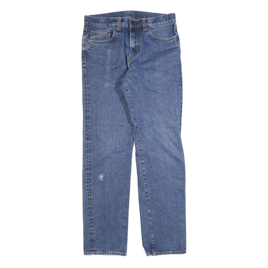 CARHARTT Mens Blue Regular Fit Straight Denim Jeans W31 L31 Classic Cotton Blend