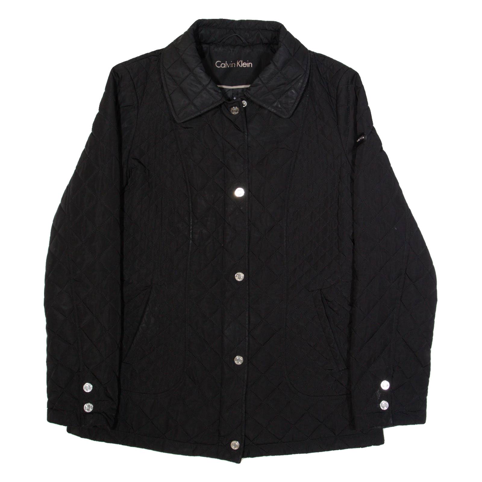 CALVIN KLEIN Womens Quilted Jacket Black S