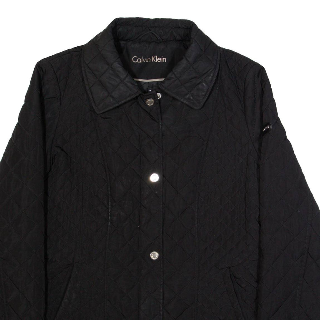 CALVIN KLEIN Womens Quilted Jacket Black S