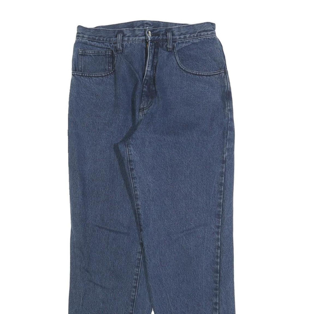 Womens Blue Regular Fit Straight Denim Cotton Blend Zip W29 L29 Classic Jeans