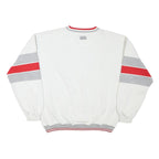 GEAR Mens White & Red Valencia Crew Neck L Sweatshirt Polyester Blend Casual