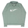 NIKE RUNNING Womens Green 1/4 Zip S Athletic Pullover Sweatshirt Sportswear