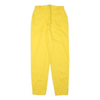 Mens Yellow Relaxed Fit Cotton Blend Zip Trousers W27 L31 Casual Comfort