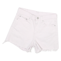 LEVI'S Mens White Denim Cut-Off Shorts M W26 Frayed Hem Casual Summer