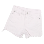 LEVI'S Mens White Denim Cut-Off Shorts M W26 Frayed Hem Casual Summer
