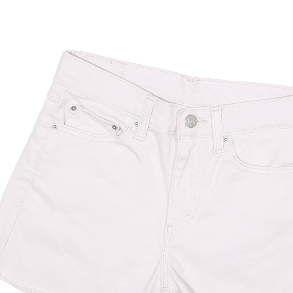 LEVI'S Mens White Denim Cut-Off Shorts M W26 Frayed Hem Casual Summer