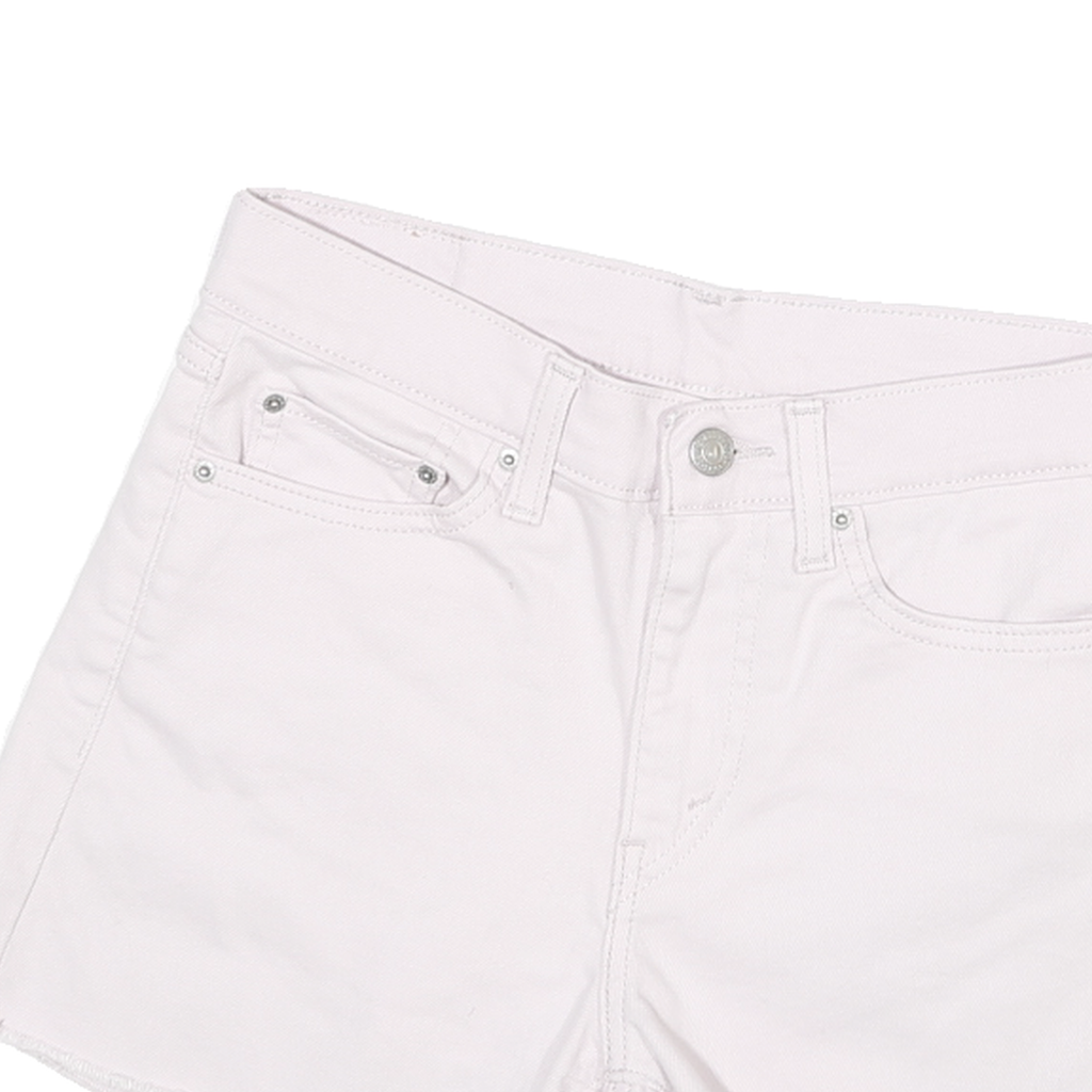 LEVI'S Mens White Denim Cut-Off Shorts M W26 Frayed Hem Casual Summer