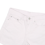 LEVI'S Mens White Denim Cut-Off Shorts M W26 Frayed Hem Casual Summer